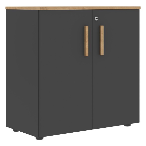 Шкаф с глухими малыми дверьми и топом FLC 80.1(Z) Белый премиум/Белый премиум 802х429х818 FORTA