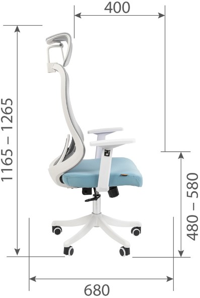 Кресло руководителя  CHAIRMAN 563 белый
