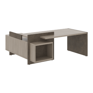 Стол СФ-531212 Дрифтвуд /Бетон чикаго темно-серый 2000х1798х840 WOOD&amp;amp;STONE