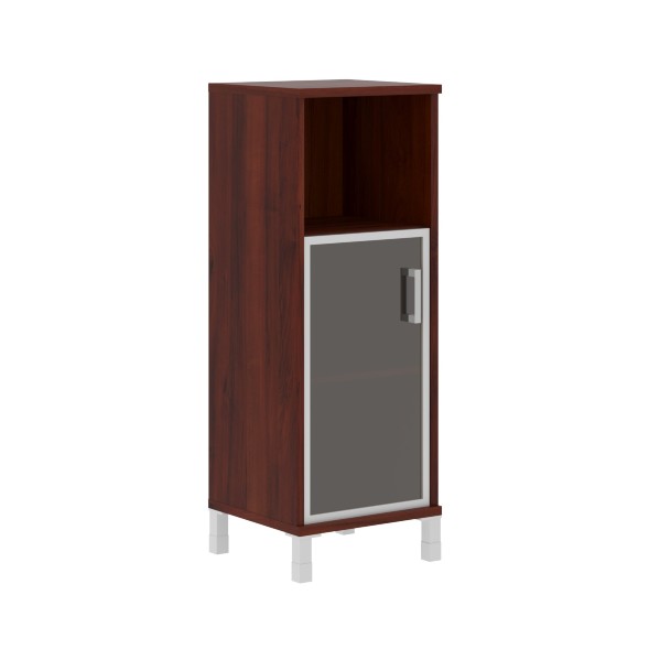 Шкаф-колонка средняя с малой стеклянной дверью в AL-рамке B 421.4(L) 475х450х1286 BORN в Серове 