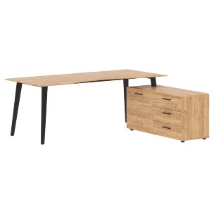 Стол руководителя с тумбой JCT 2018(R) 2000х1800х750 JAY